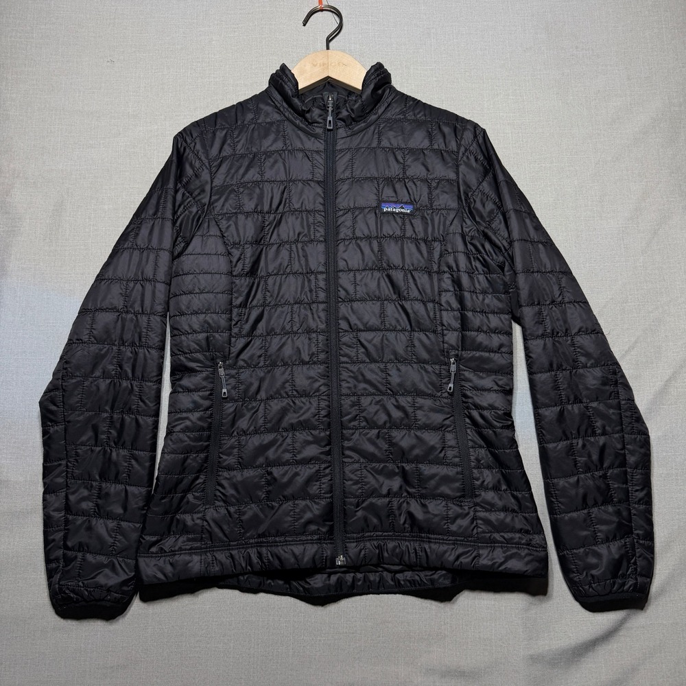 Patagonia Jacket Women M Black LS Nano Puff 84217 Puffer Coat Gorpcore Hiking